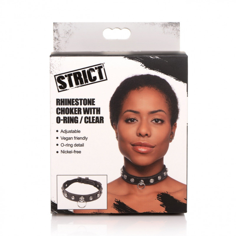 Collar Choker Piedras Claras con Anilla