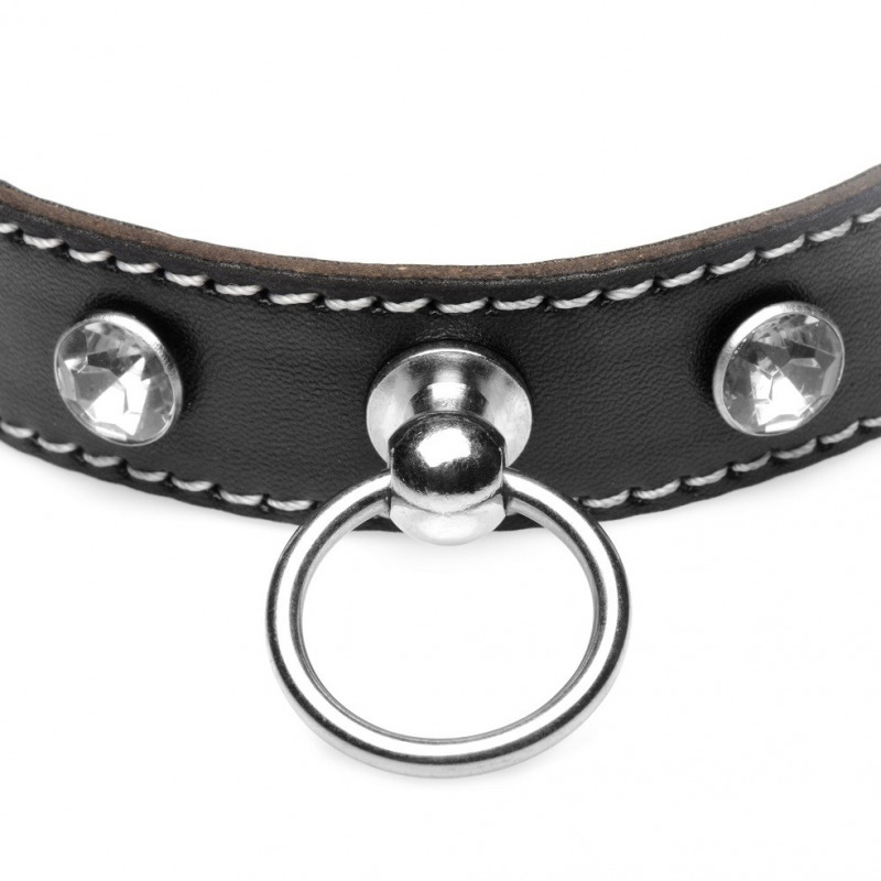 Collar Choker Piedras Claras con Anilla