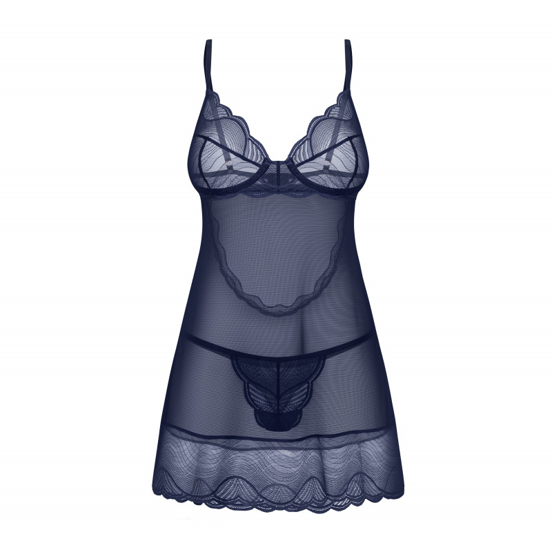 Nightly Blue Chemise & Tanga