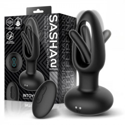 Sasha Plug con Vibración, Lengua Flipping y Control Remoto 