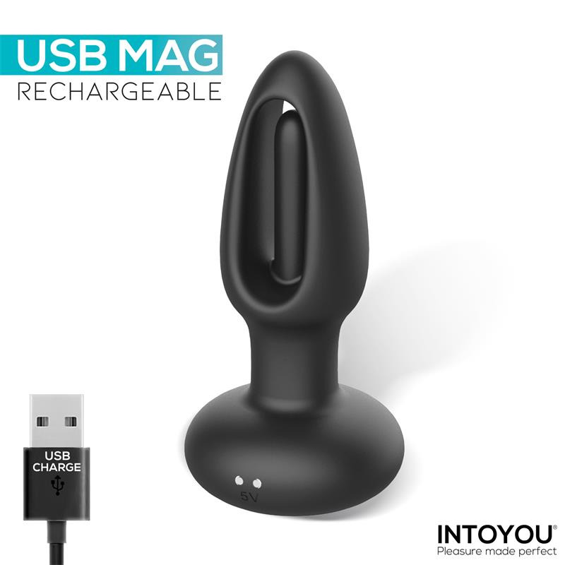 Sasha Plug con Vibración, Lengua Flipping y Control Remoto 