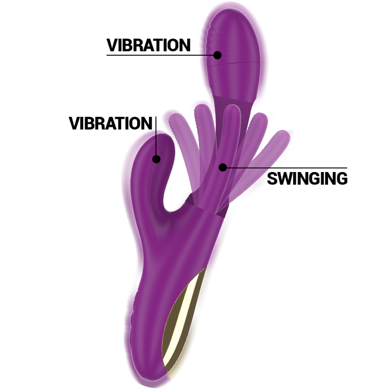 Apolo Vibrador con Lengua Oscilante Morado
