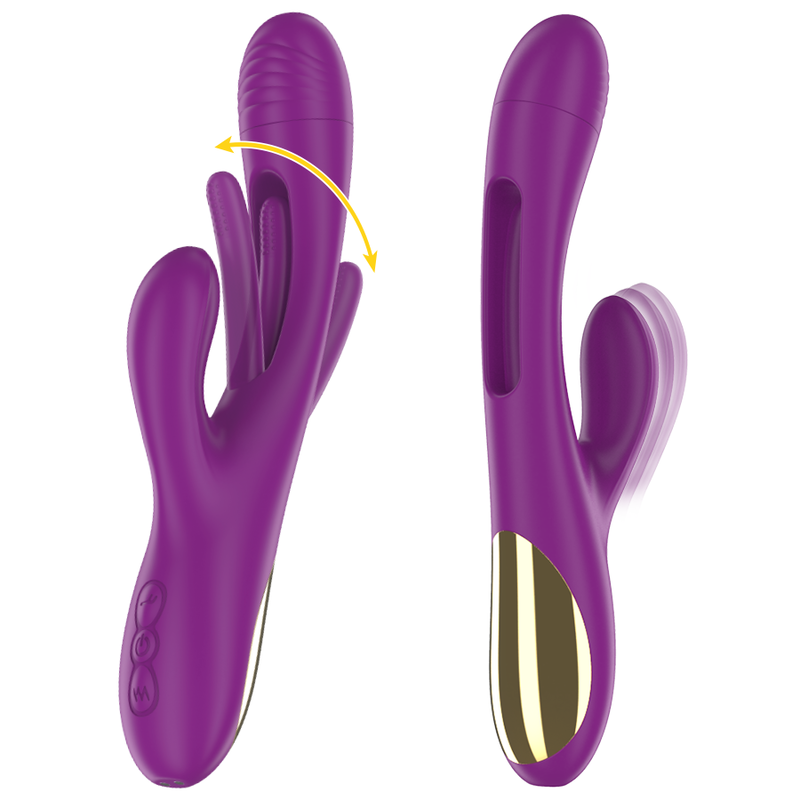 Apolo Vibrador con Lengua Oscilante Morado