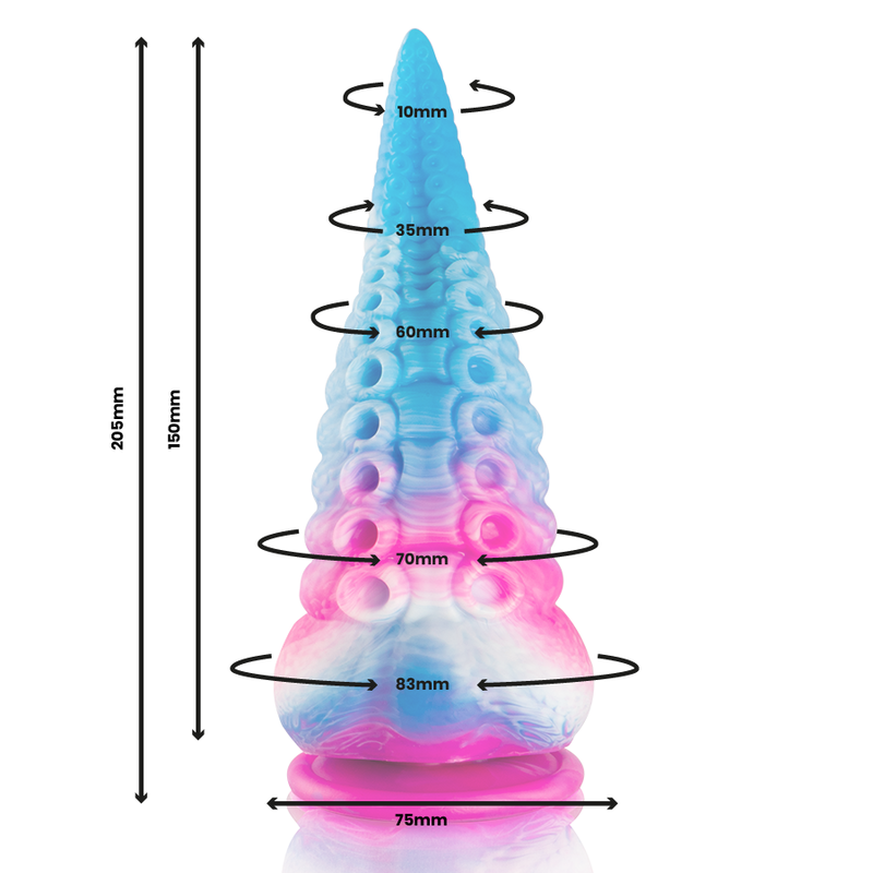 Phorcys Dildo Tentáculo Azul Tamaño Grande