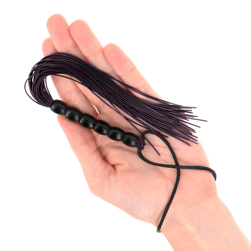 Mini Látigo con Agarre 6 Bolas Negro 26 cm
