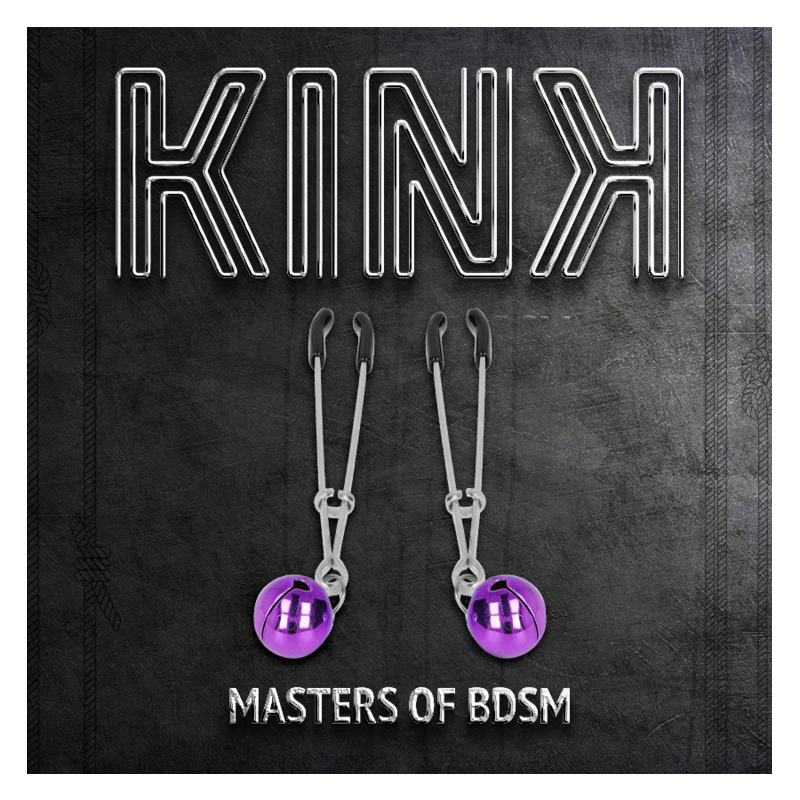 Pinzas para Pezones Fina con Cascabel Violeta 7 cm