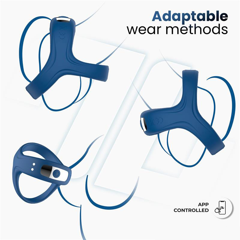 Rank Anillo Vibrador con App Azul