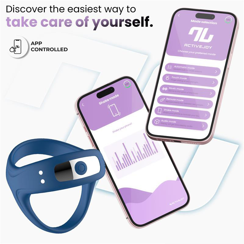 Rank Anillo Vibrador con App Azul