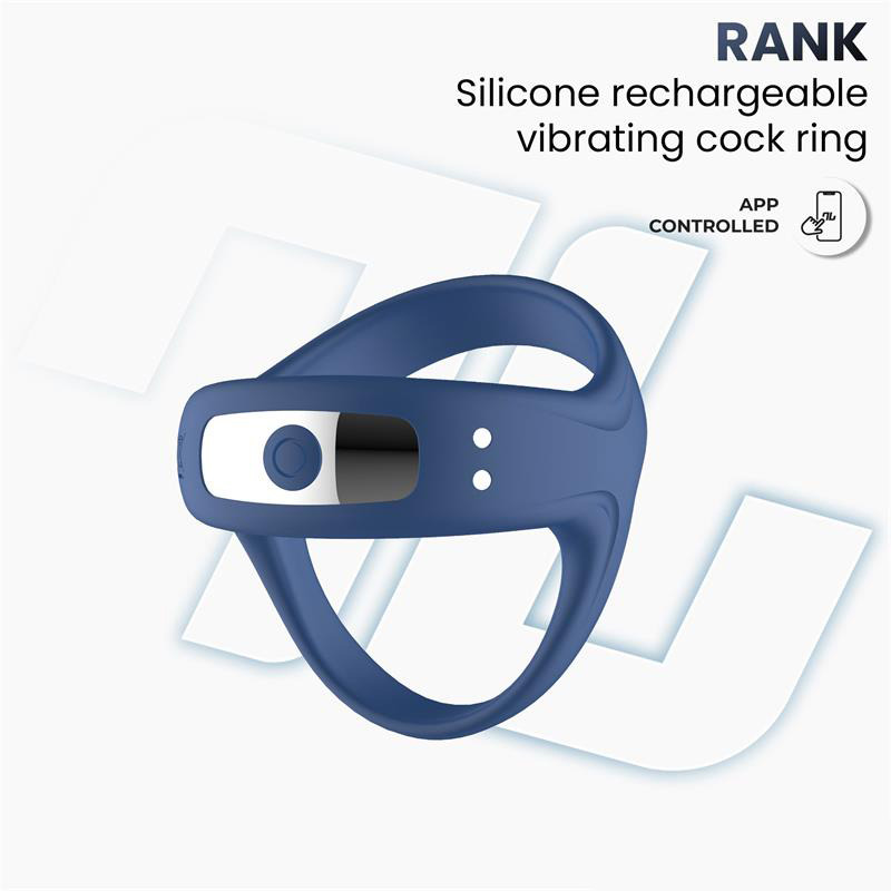 Rank Anillo Vibrador con App Azul