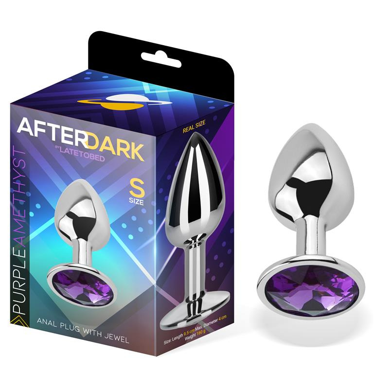 Plug Anal con Joya Púrpura Talla S 
