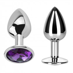 Plug Anal avec Bijou Pourpre Taille S