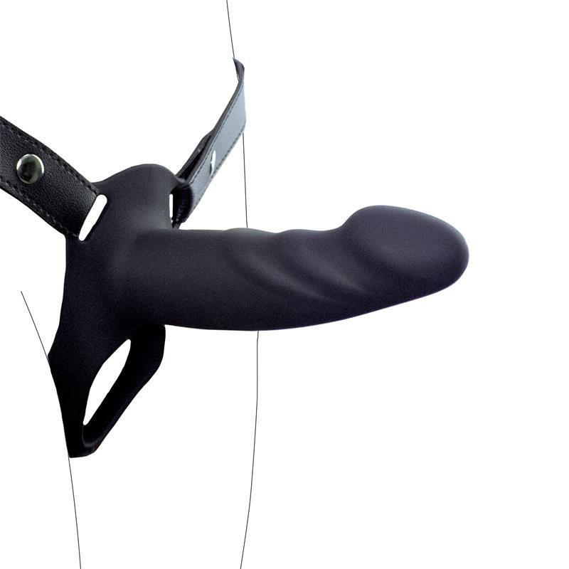 Arnés Strap-on con Dildo Hueco Talla S Negro