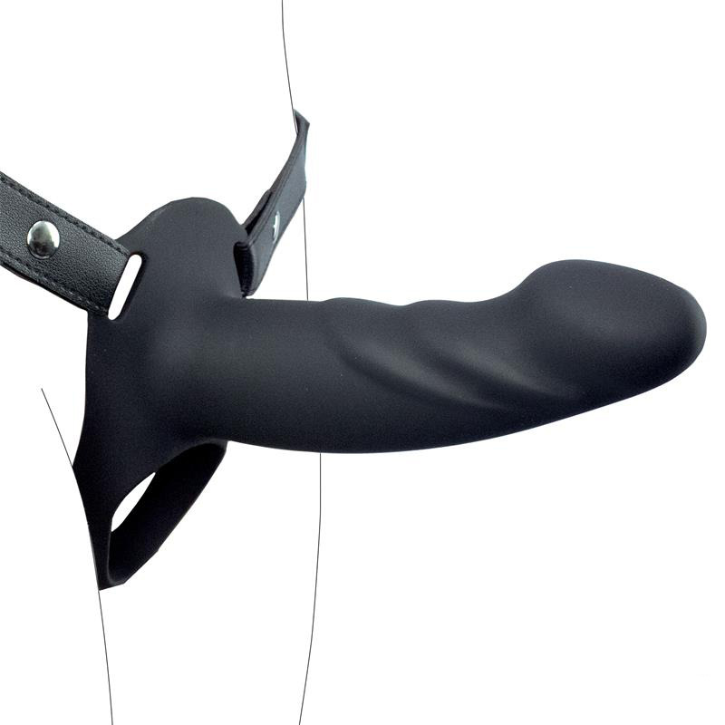 Arnés Strap-on con Dildo Hueco Talla L Negro