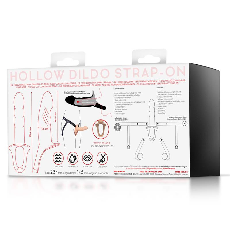 Arnés Strap-on con Dildo Hueco Talla S