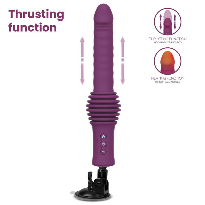 Roxer Sex Machine con Vibración, Thrusting, Efecto Calor y Control Remoto