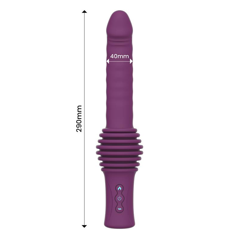 Roxer Sex Machine con Vibración, Thrusting, Efecto Calor y Control Remoto