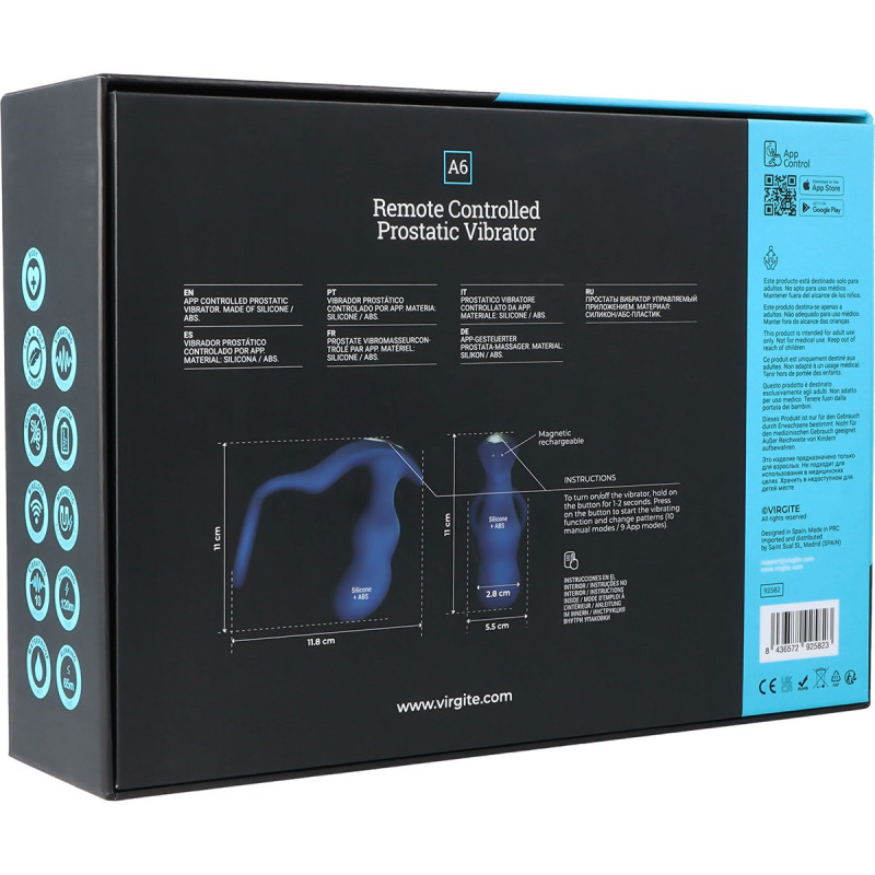 Vibrador Prostático A6 Control Remoto 