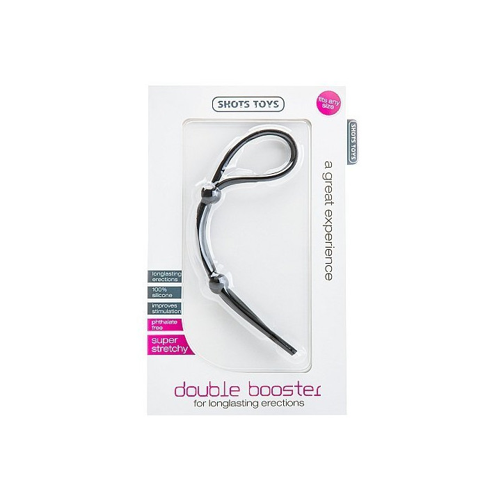 Booster Doble Anneau Pénien Ajustable Noir