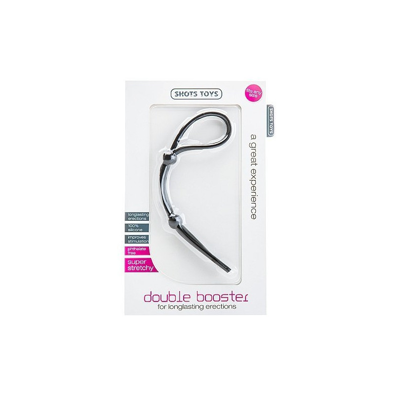 Booster Doble Anneau Pénien Ajustable Noir
