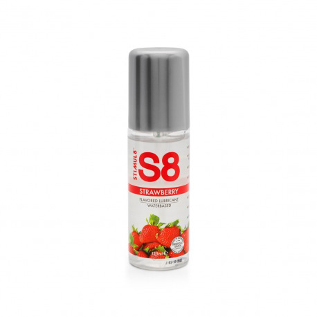 S8 Lubricante Base Agua Fresa 125 ml