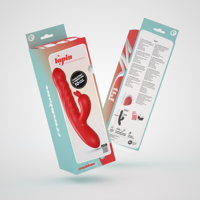 Lapin Vibrador Conejo con Empuje Rojo