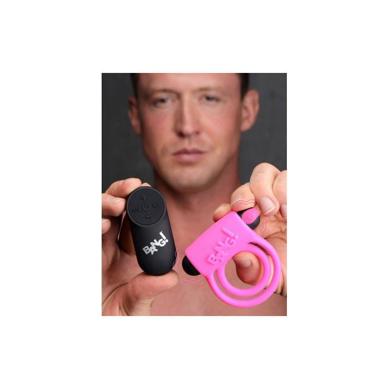 Anillo Vibrador Rosa con Mando