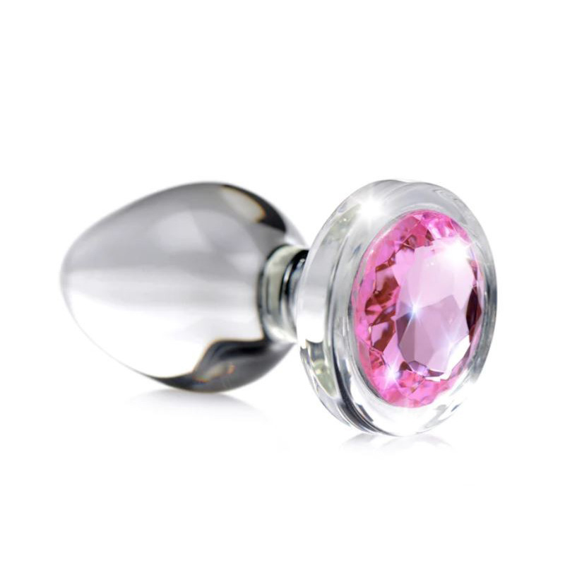 Plug Cristal con Piedra Rosa S