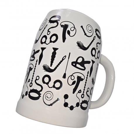 Jarra de Cerveza Tetas Dibujo Negros