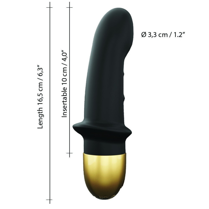 Vibrador Mini Lover Negro-Oro