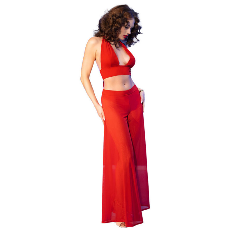 Set Top y Pantalones Rojo CR 4857
