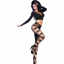 Top & Leggins Negro CR 3654