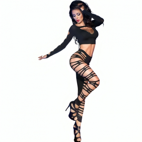 Top & Leggins Negro CR 3654