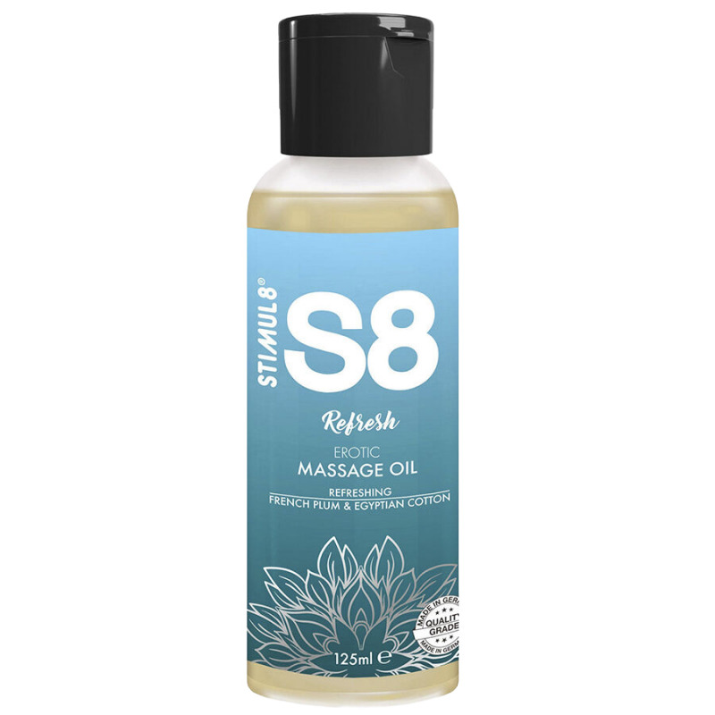 S8 Refresh Aceite de Masaje Algodón 125 ml