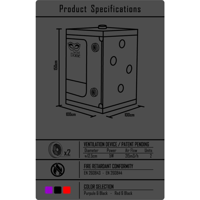 Kink Club Cabina Scandale Negro y Rojo