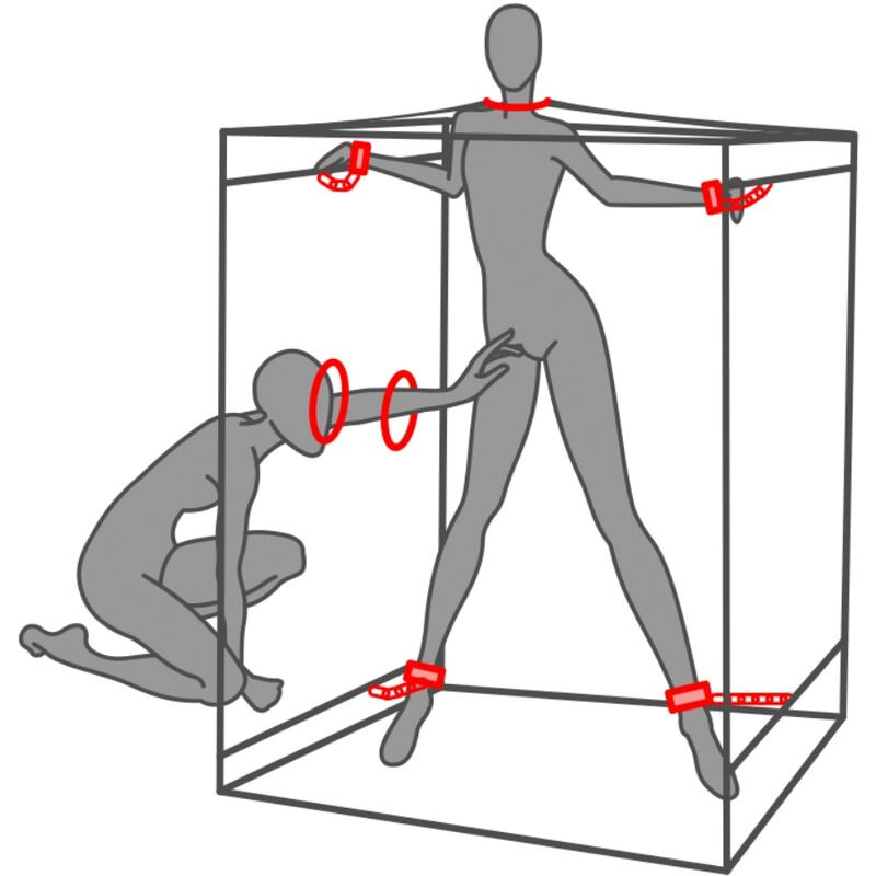 Kink Club Cabina Scandale Negro y Rojo