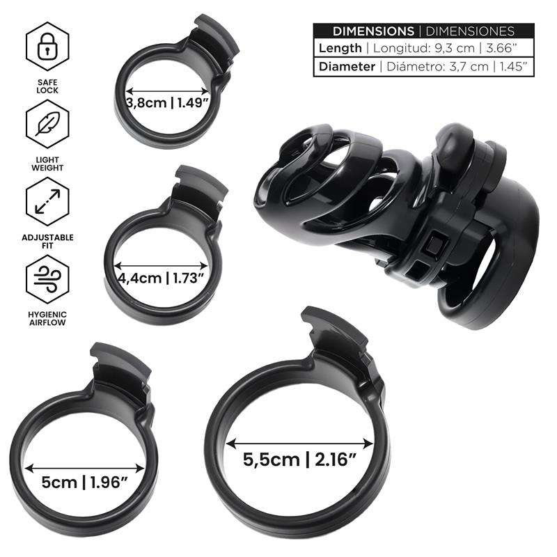 Detention Jaula para el Pene con Accesorio para Prince Albert