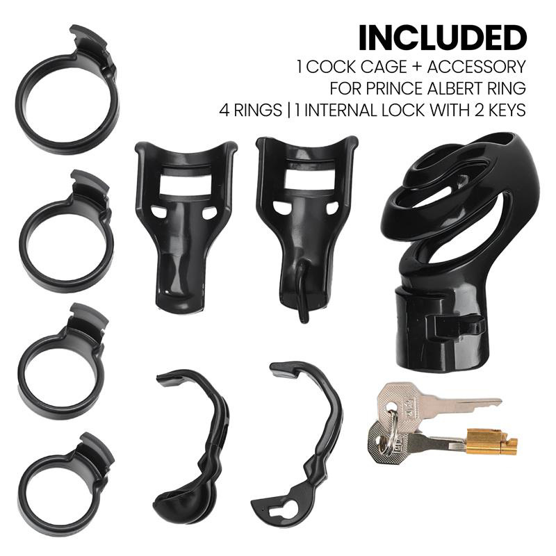 Detention Jaula para el Pene con Accesorio para Prince Albert