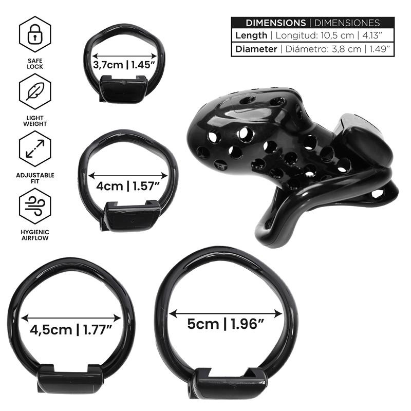 Convict Jaula para el Pene con Candado Interno