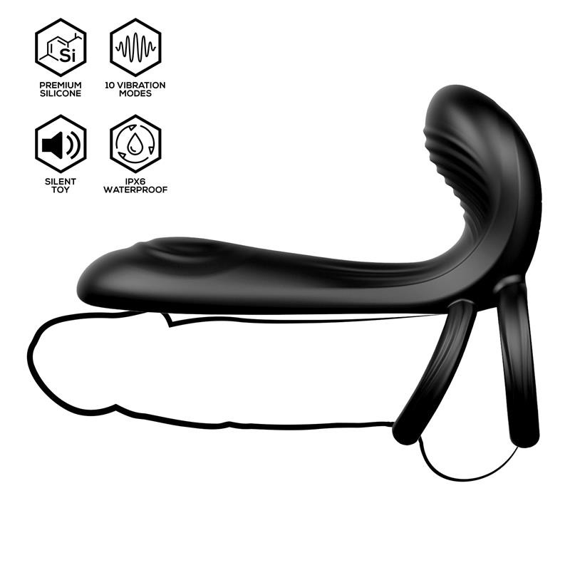 Synkox con Doble Anillo para el Pene con Vibración