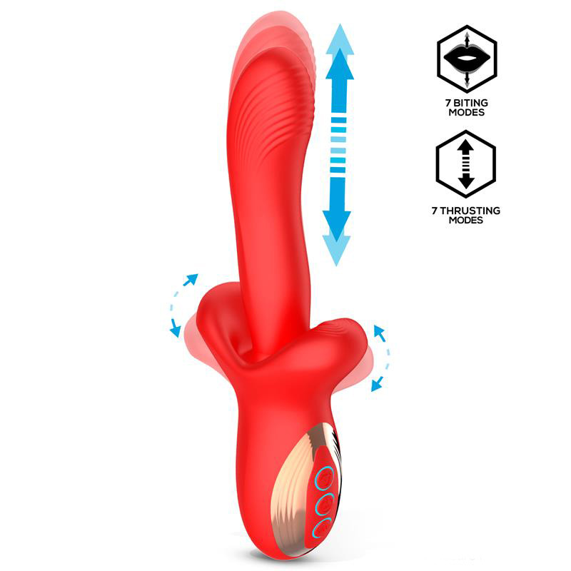 Vyron Vibrador con Thrusting y Biting