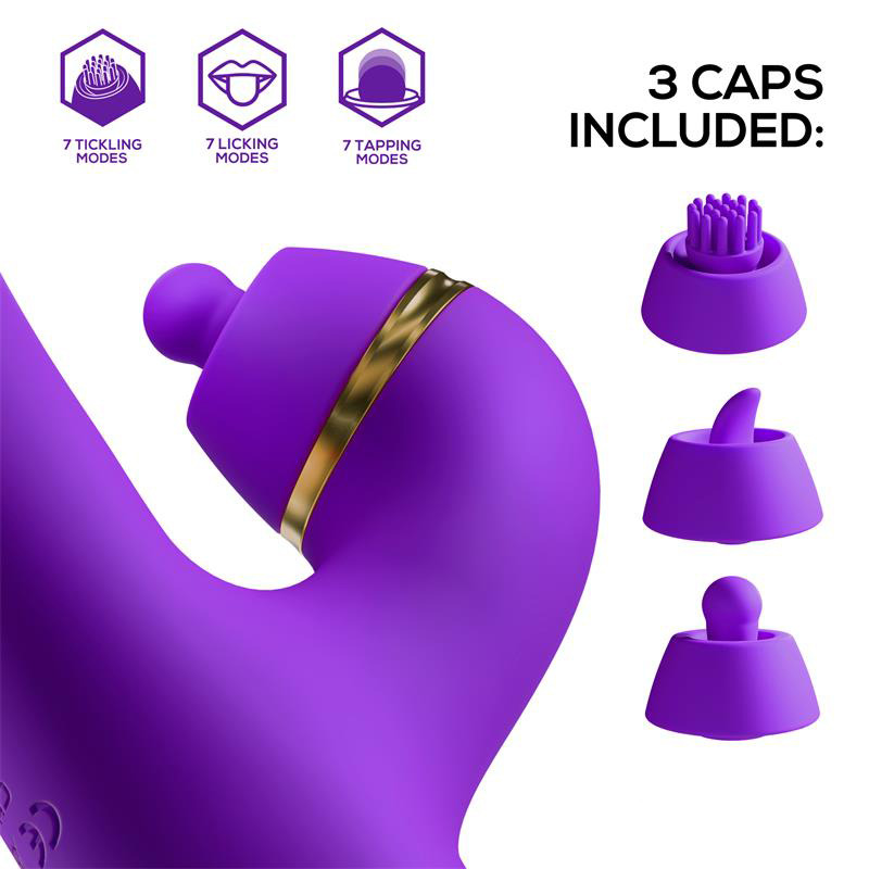 Siter 2.0 Vibrador con Lengua Flapping, Golpeteo y Cabezales Intercambiables