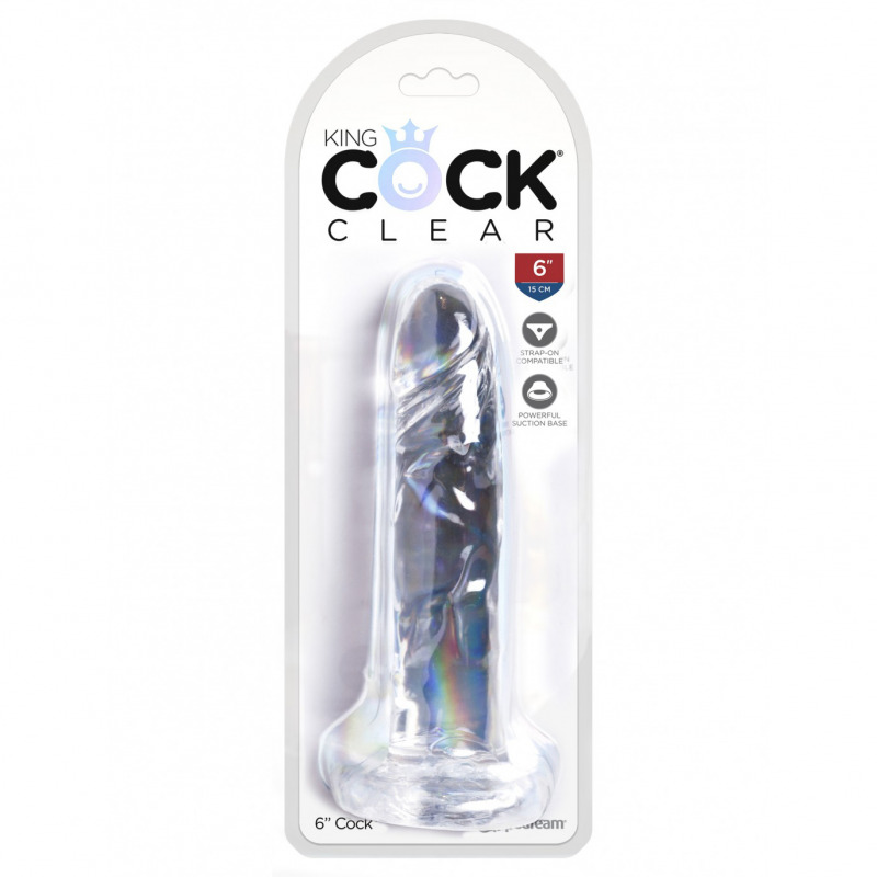 Clear Pene Realistico 15.5 cm Transparente