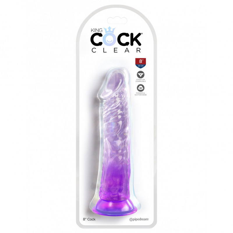 Clear Pene Realistico 19.7 cm Morado