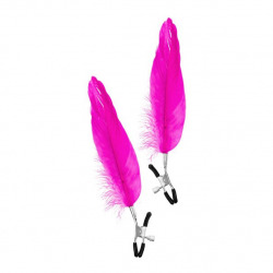 Pinzas Regulares con Pluma Fucsia