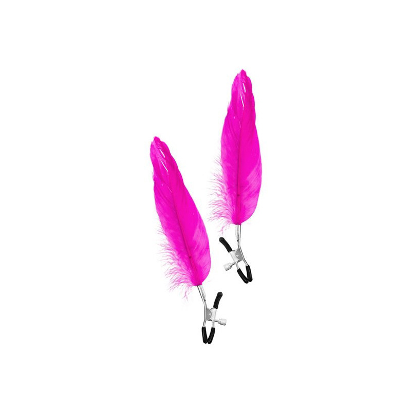 Pinzas Regulares con Pluma Fucsia