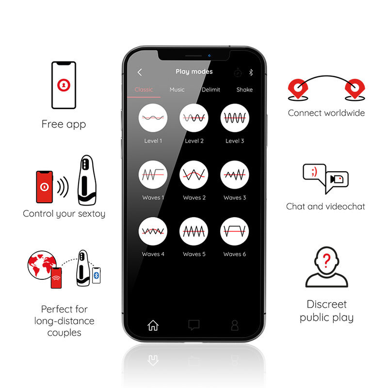 Seoul Masturbador Masculino de Compresión y Vibración con App