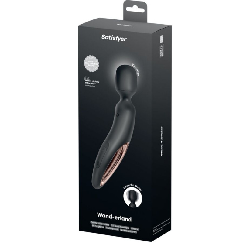 Wand Erland Masajeador Vibrador Negro