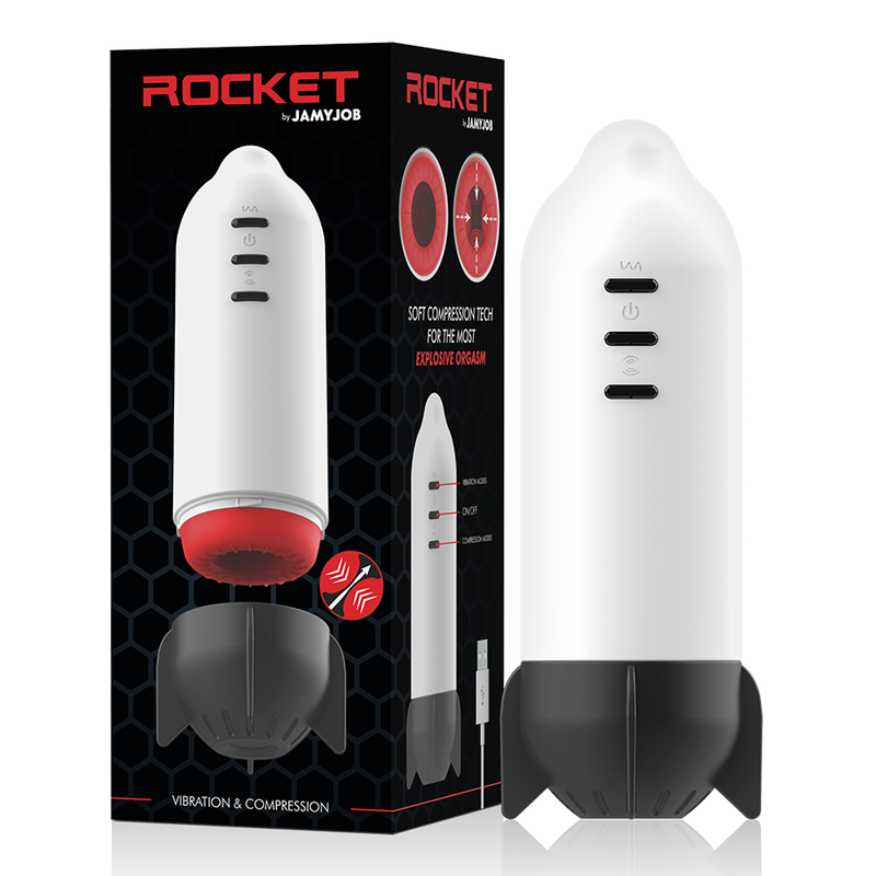 Rocket Masturbador Tecnología Soft Compresión y Vibración