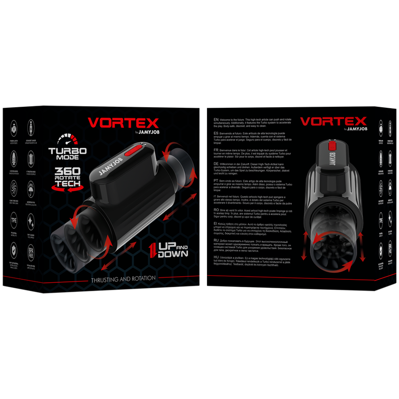 Vortex Masturbador Turbo Empuje y Rotación