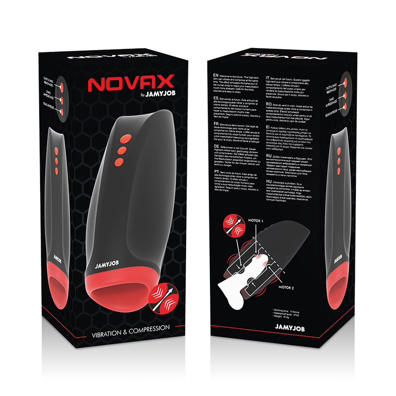 Novax Masturbador con Vibración y Compresión